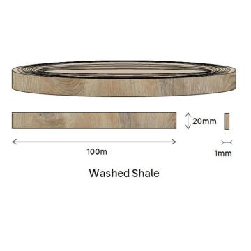 Edging PVC Roll Washed Shale-1mm thick-w20mmxl100m