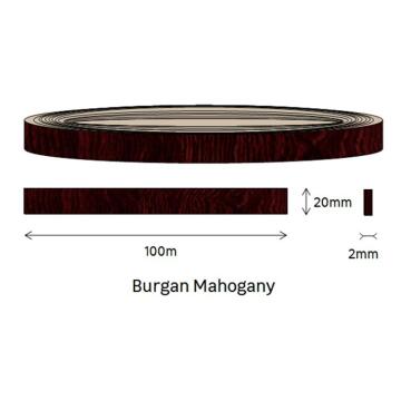 Edging PVC Roll Buran Mahogany-2mm thick-w20mmxl100m