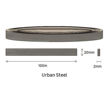 Edging PVC Roll Urban Steel Stucco 2x20xmm-100m