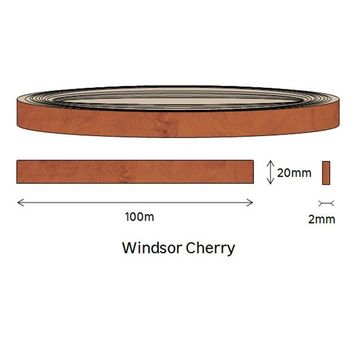 Edging PVC Roll Wind Cherry-2mm thick-w20mmxl100m