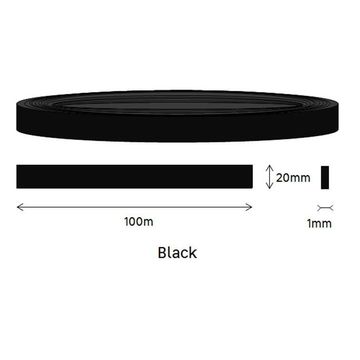 Edging PVC Roll Black-1mm thick-w20mmxl100m