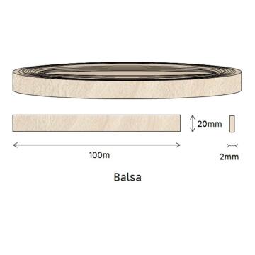 Edging PVC Roll Balsa-2mm thick-w20mmxl100m