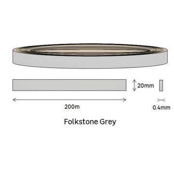 Edging PVC Roll Folkstone-0.4mm thick-w20mmxl200m
