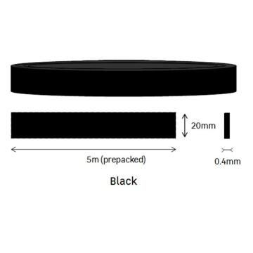 Edging Melamine Pre Glued Roll Black-0.4mm thick-w20mmxl5m
