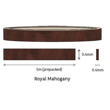 Edging Melamine Pre Glued Roll Royal Mahogany-0.4mm thick-w20mm-L5m