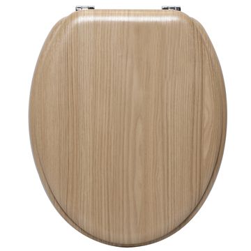 Sensea Pop Oval Toilet Seat Natural Oak Beige
