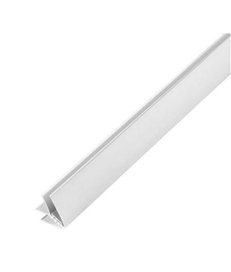 White PVC Corner Profile for 5 to 8mm panel L2600mm