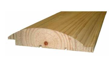 Cladding Pine Half Log 16mm thick-90x3000mm