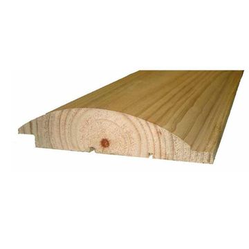 Pine Cladding Half Log T16mm x W90mm x L3000mm