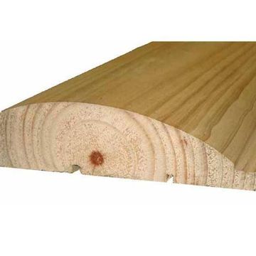 Pine Cladding Half Log T16mm x W90mm x L3000mm