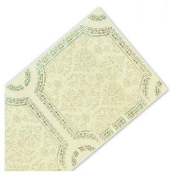 Interior Cladding PVC for Ceiling Transfer Foil Sqaure Flowers 6mm thick-300x3900mm-panel of 1.17m2
