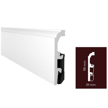 HDPS Skirting PO910 White T20mm x W90mm x L2400mm