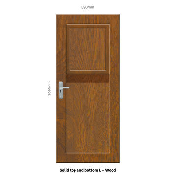 Service Door PVC with Frame (prehung) Solid Top&Bottom Stable Wood Left Hand Opening-w890xh2090mm