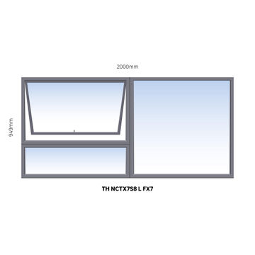 Window Steel Top Hung NCTX7S8 Left Hand Opening F7 (standard profile)-w2000xh924mm