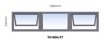 Window Steel Top Hung NG4 F7 (standard profile)-w1486xh334mm | LEROY ...