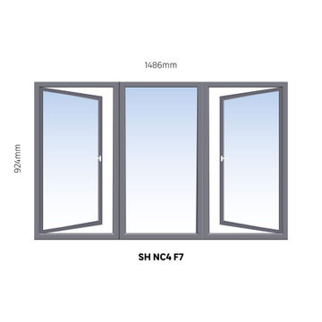 Window Steel Side Hung NC4 F7 (standard profile)-w1486xh924mm