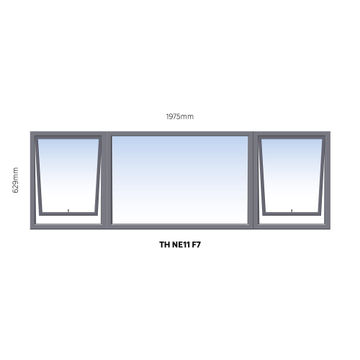 Window Steel Top Hung NE11 F7 (standard profile)-w1975xh629mm