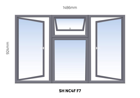 Window Steel SH NC4F F7 1486 x 924 mm