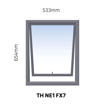 Window Steel Top Hung NE1 FX7 (reinforced profile)-w533xh654mm