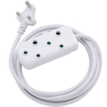 Side by Side Heavy Duty Extension Lead-20M-White