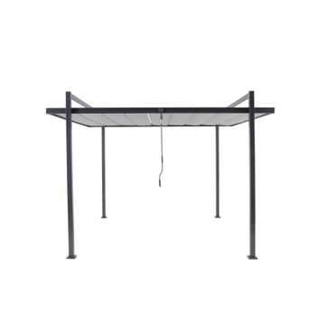 NATERIAL PERGOLA ELYSIA ALU TEXTYL 310X350 D.GREY