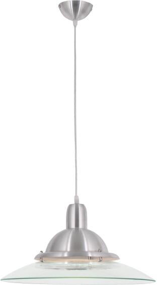 pendant light aluminium and clear glass