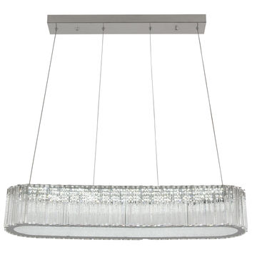 pendant light chrome crystals with remote