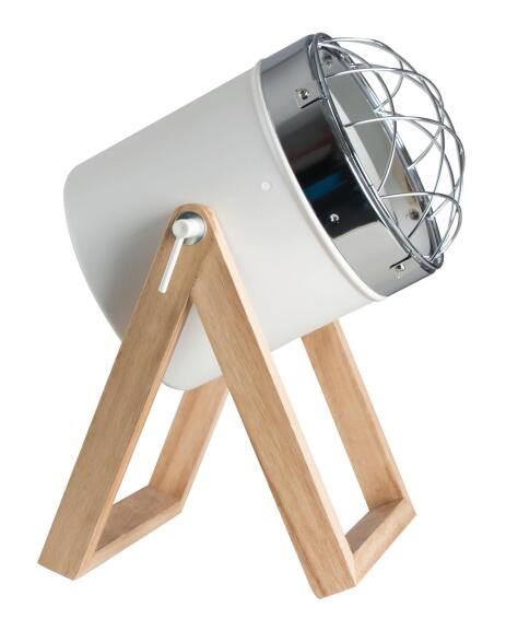 Brightstar Metal and Wood Desk Lamp White 1x60W