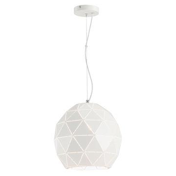 pendant light metal white diamond shapes