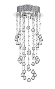 CHANDELIER STAINELESS/ST CRYSTAL 3L