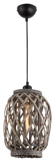 pendant light rattan and iron