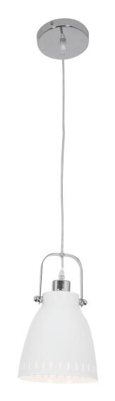 pendant light metal polished chrome white