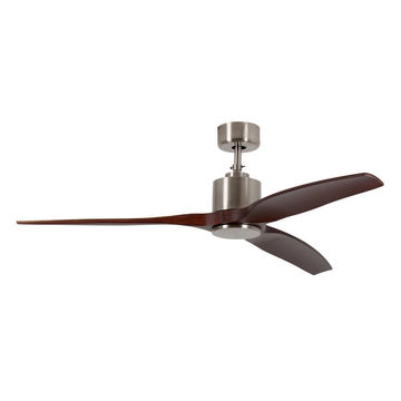 FAN 3BLADE DARK WOOD&SATIN CHROME