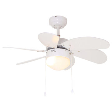 EUROLUX Ceiling Fan Turbo Swirl 6 Blades White