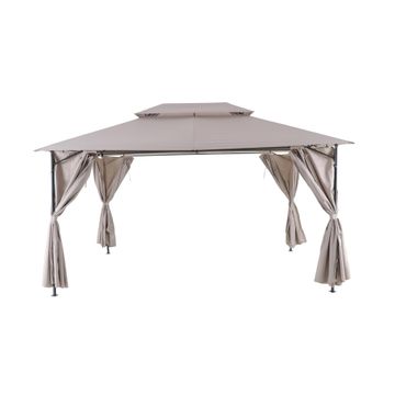 Naterial Oxis Steel Gazebo 300 cm X 400 cm Taupe