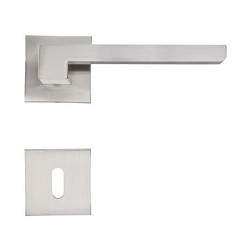 Door handle rose manuela aluzamak satin nickel