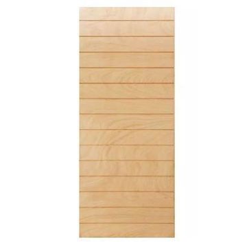 Exterior door marine plywood horizontal grooves