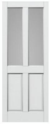 Interior Door Raised&Framed 2 Panel Glazed White-w813x2032mm