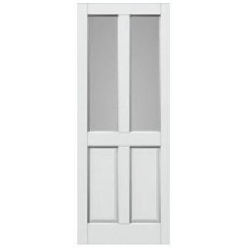 Interior Door Raised&Framed 2 Panel Glazed White-w813x2032mm
