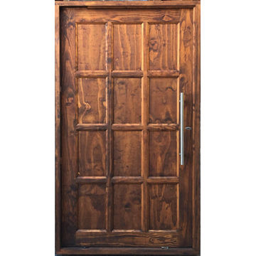 Entry Door Pine with Frame (prehung) 12 Panel Pivot Right Hand Opening-w1200x2100mm