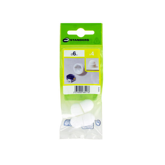 VD57B COVER FOR HEX PLASTIC BLACK DIAMETER 6 - 4 PIECES