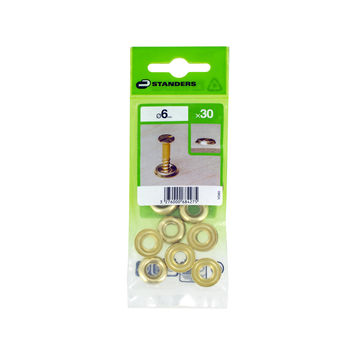 VD60 WASHER ROSETTE OPEN MODEL STEEL BRASS PLATED SHINY DIAMETER 6 - 30 PIECES