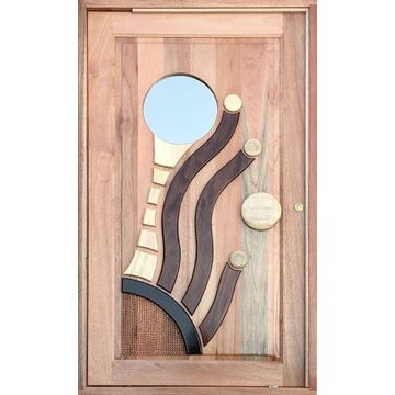 Entry Door Meranti with Frame (prehung) Succulent Glass Pivot Right Hand Opening-w1200x2100mm