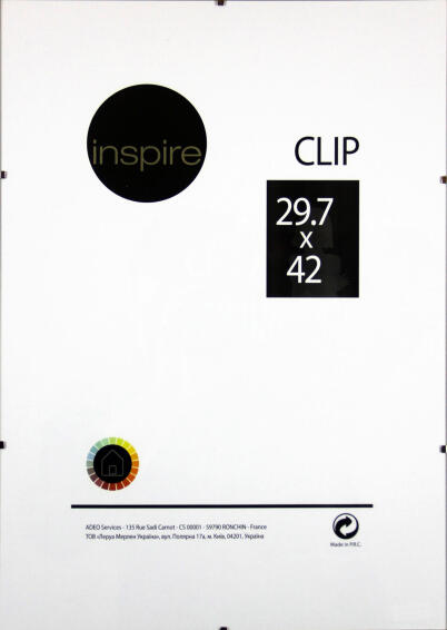 Inspire pic frame clip clear 29,7x42 