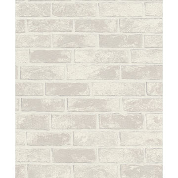 WALLPAPER N/WOV BRICKS WHITE 10,5X0,53CM