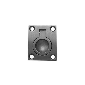 Flush pull handle ring qs 38mmx48mm ss