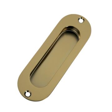 Flush pull handle oval qs 120x40mm pvd