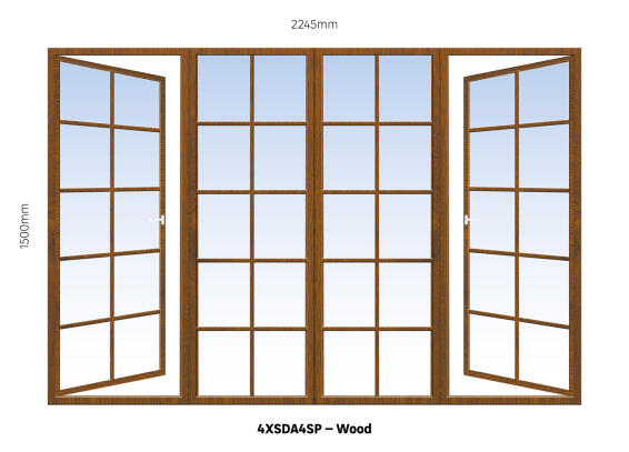 WINDOW WOOD 4XSDA4SP COTTAGE 2245X1500MM