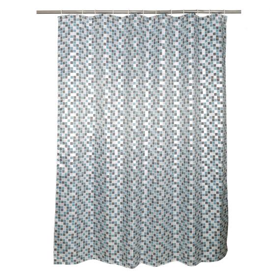 Sensea Shower curtain blue mosaic W180cmxH200cm