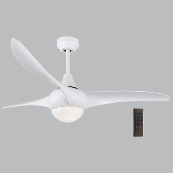 BRIGHTSTAR Ceiling Fan with LED Light 3 Blade White and Remote
